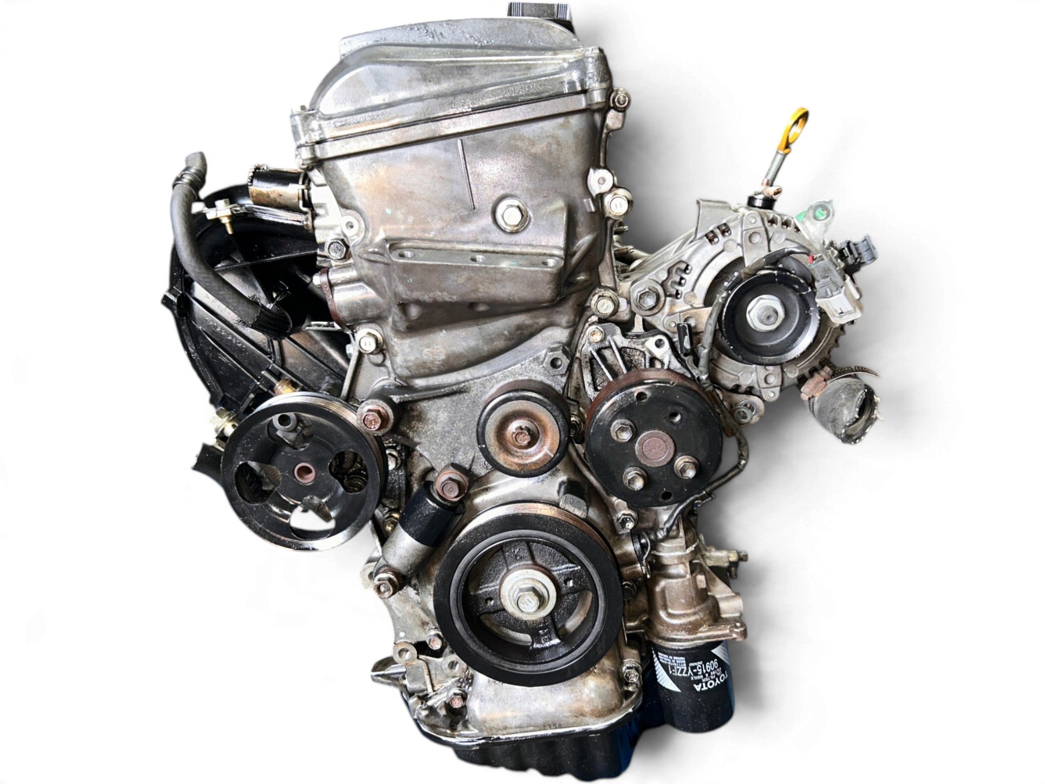 Timing cover on a JDM Toyota 2AZ-FE 2.4L engine for Camry, Solara and Highlander