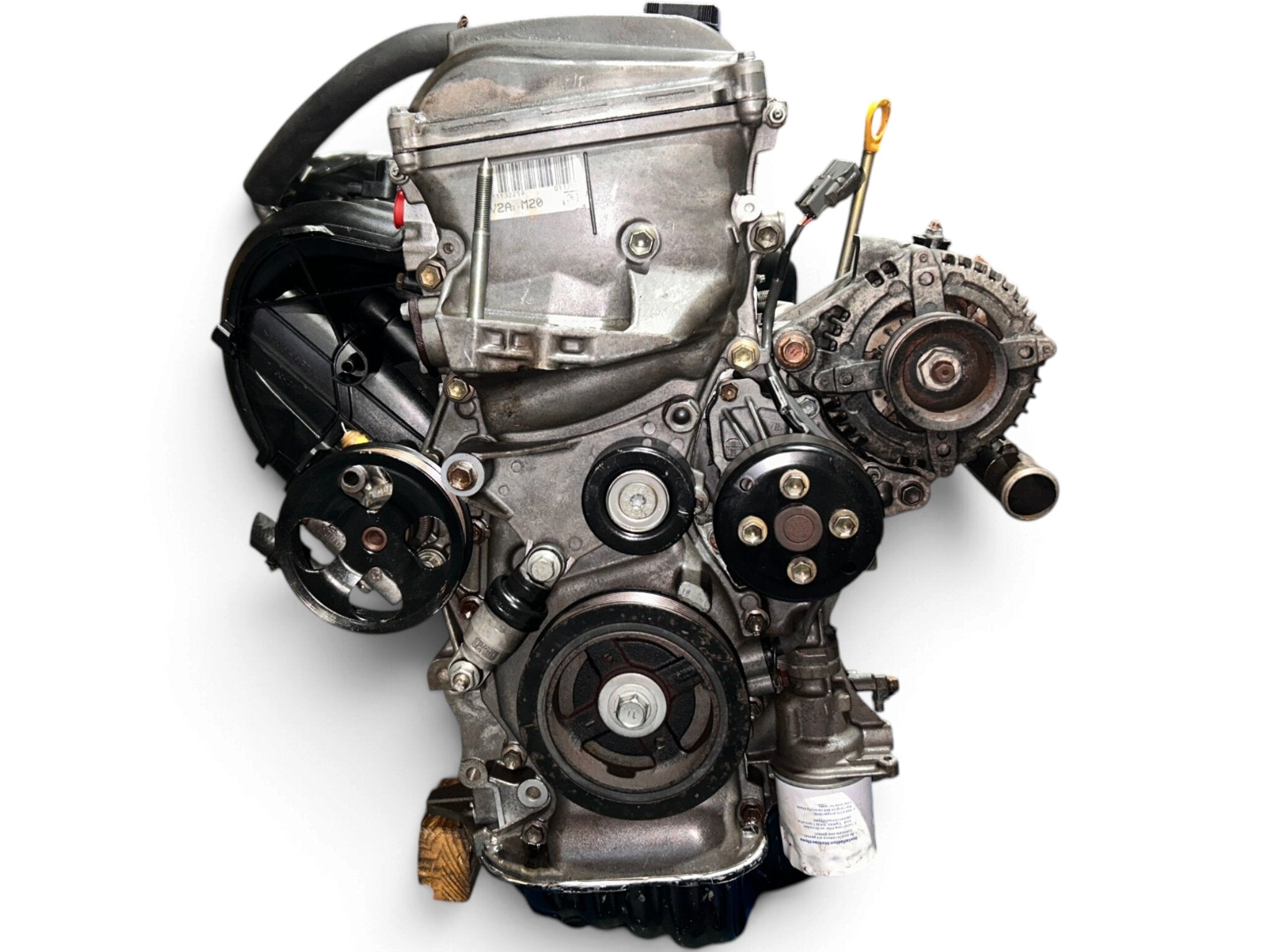 Timing cover on a JDM Toyota 2AZ-FE 2.4L engine for RAV4 2004-2005 and Scion tC